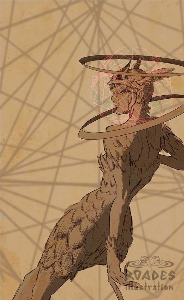 Digital Illustration of a concept for a prototype angel