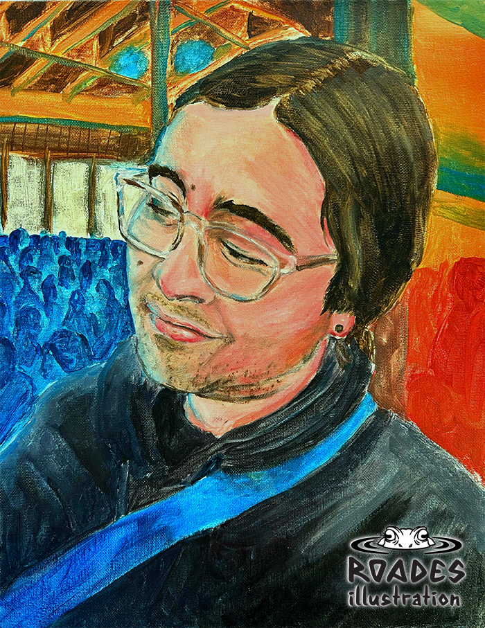 2023 Self portrait for Roades Illustration, Sequential Artist, Illustrator, Drawing, Sketching, Illustration, artwork, Process, Oil Paint, Color