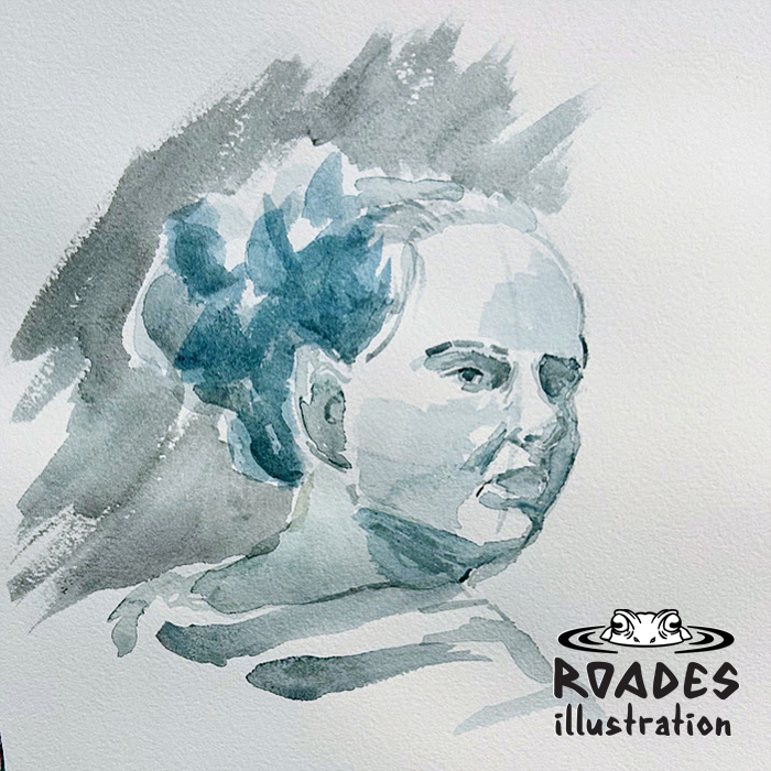 watercolor portrait of woman